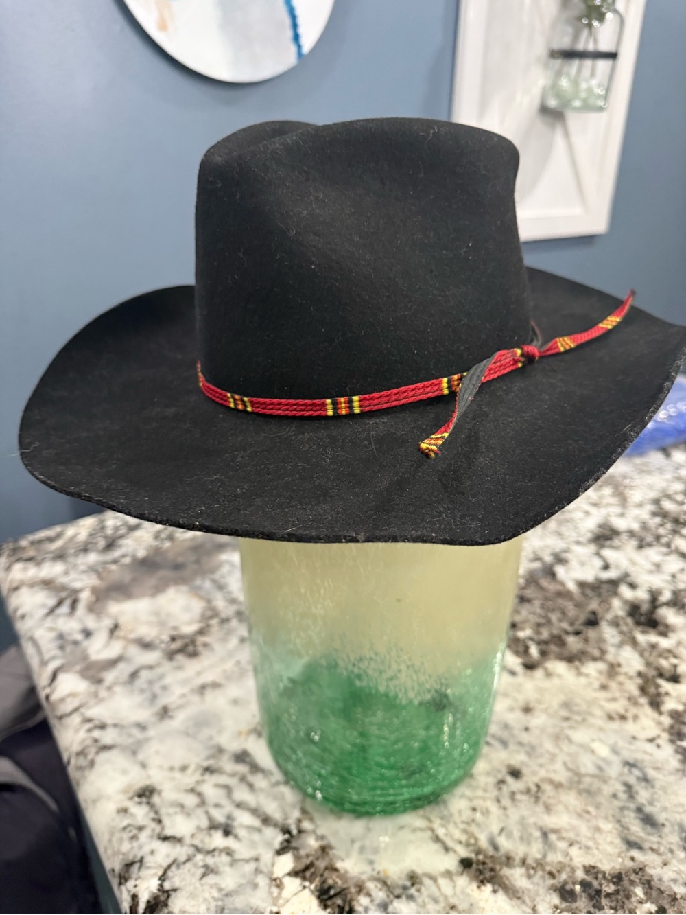 Eddy Bros Hat Men’s Western Hat with Red Accent size 7 1/4